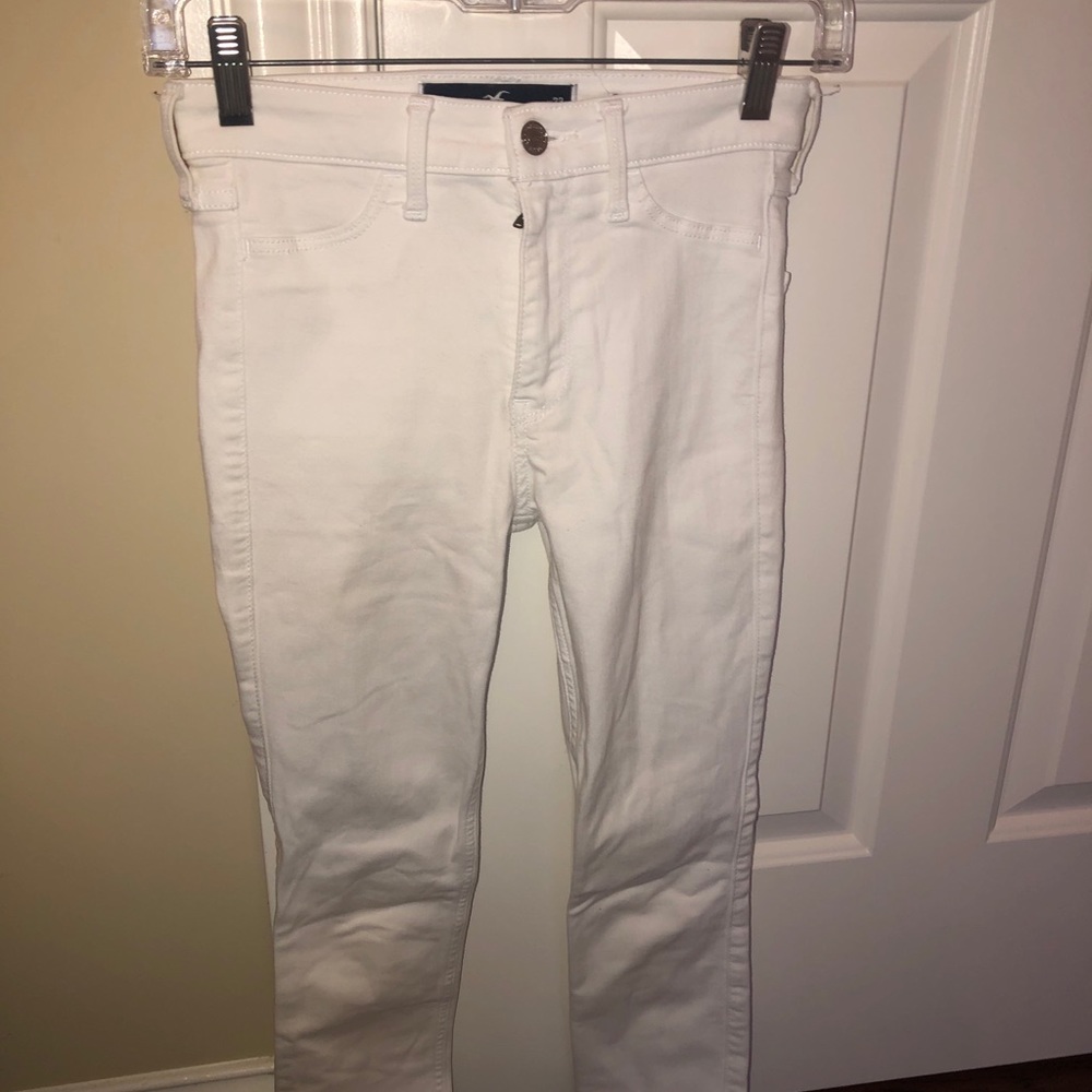 HOLLISTER White high rise Jean leggings